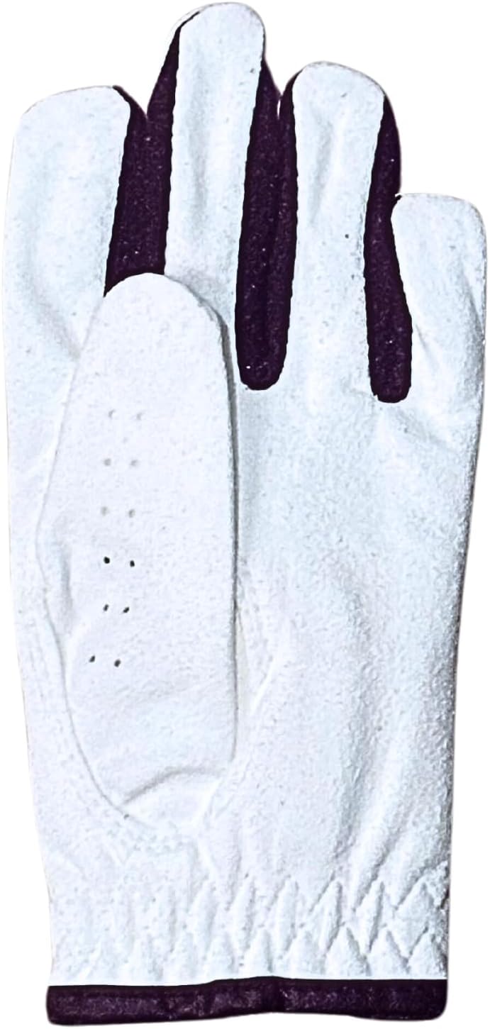 Toddler & Small Kids Golf Glove Ages 2-3, 4-5 & 6-7 Lefties and Righties XXS, XS and S, Superior Grip, Soft White with Smiling Golf Ball, Custest Glove for Children