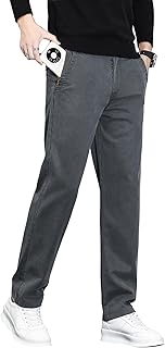 [W Wonyo] ズボン メンズ テンセル パンツ カジュアル スラックス 無地 ボトムス 秋服 チノパン ロング丈 ストレートパンツ セミワイド/セミスキニー かっこいい服 中薄 ラウンジぱんつ 伸びる ずぼん ビジカジ 春夏秋冬 オールシーズン