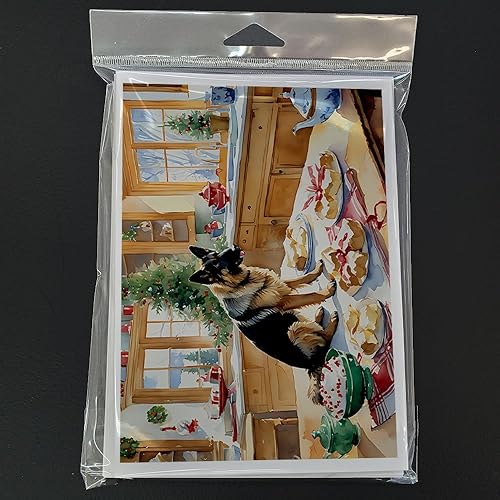 Miniatura 6 de Caroline's Treasures DAC3800GCA7P Golden Retriever Christmas Cookies Greeting Cards Pack of 8 Blank Cards with Envelopes Whimsical A7 Size 5x7 Blank