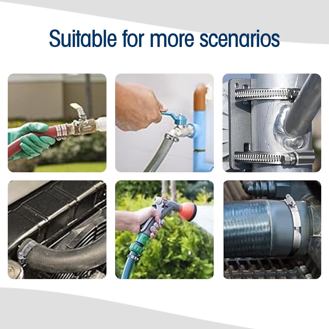 Fascette Stringitubo In Acciaio Inox 304 - 3m + 8 Fissaggi | Regolabili Per Tubi Gas/Acqua - Foto 4