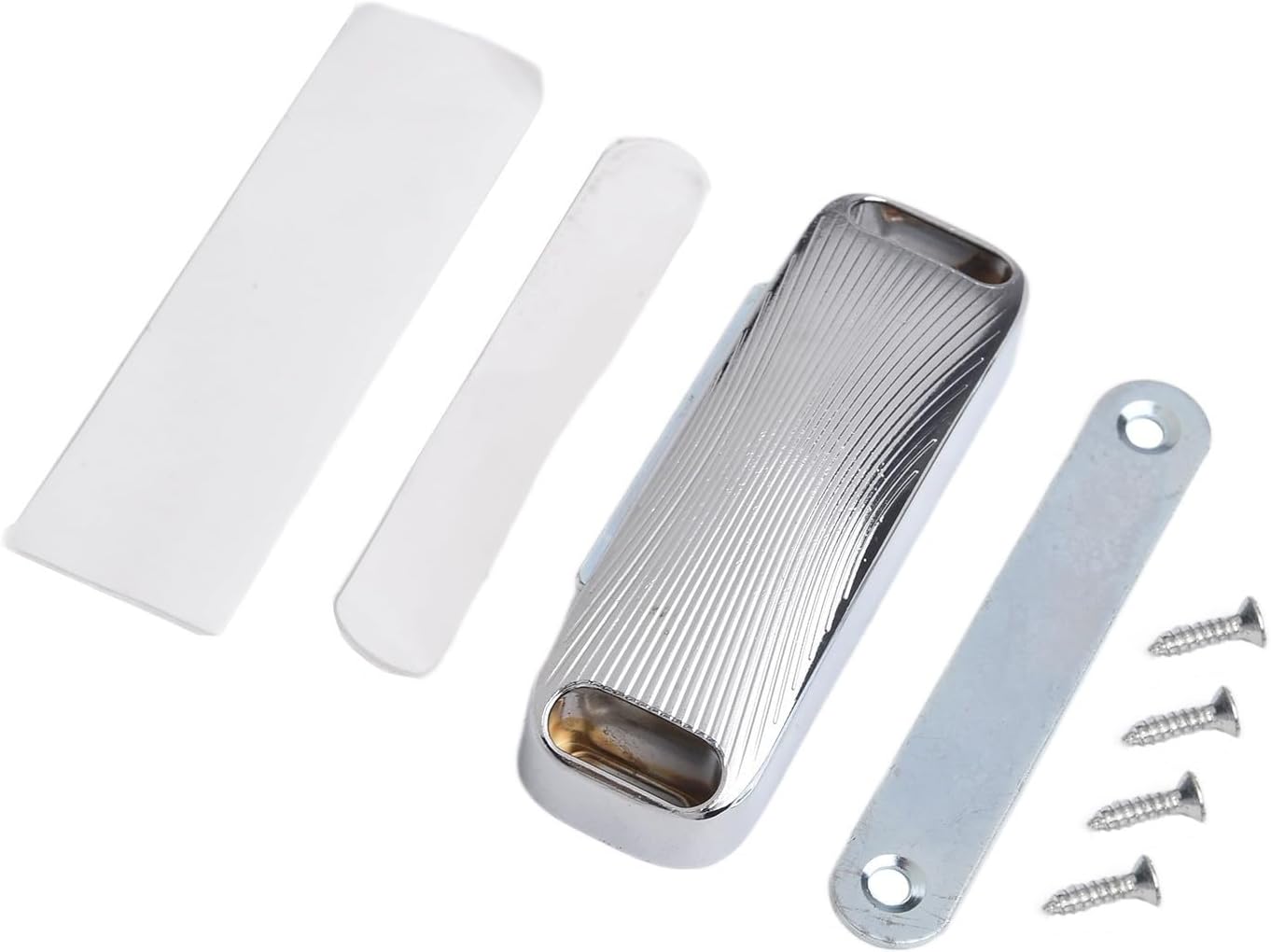 Sleek Design Magnetic Door Catch System Ensures Your Cabinets Stay Closed Tightly Without Compromising Style (silver)