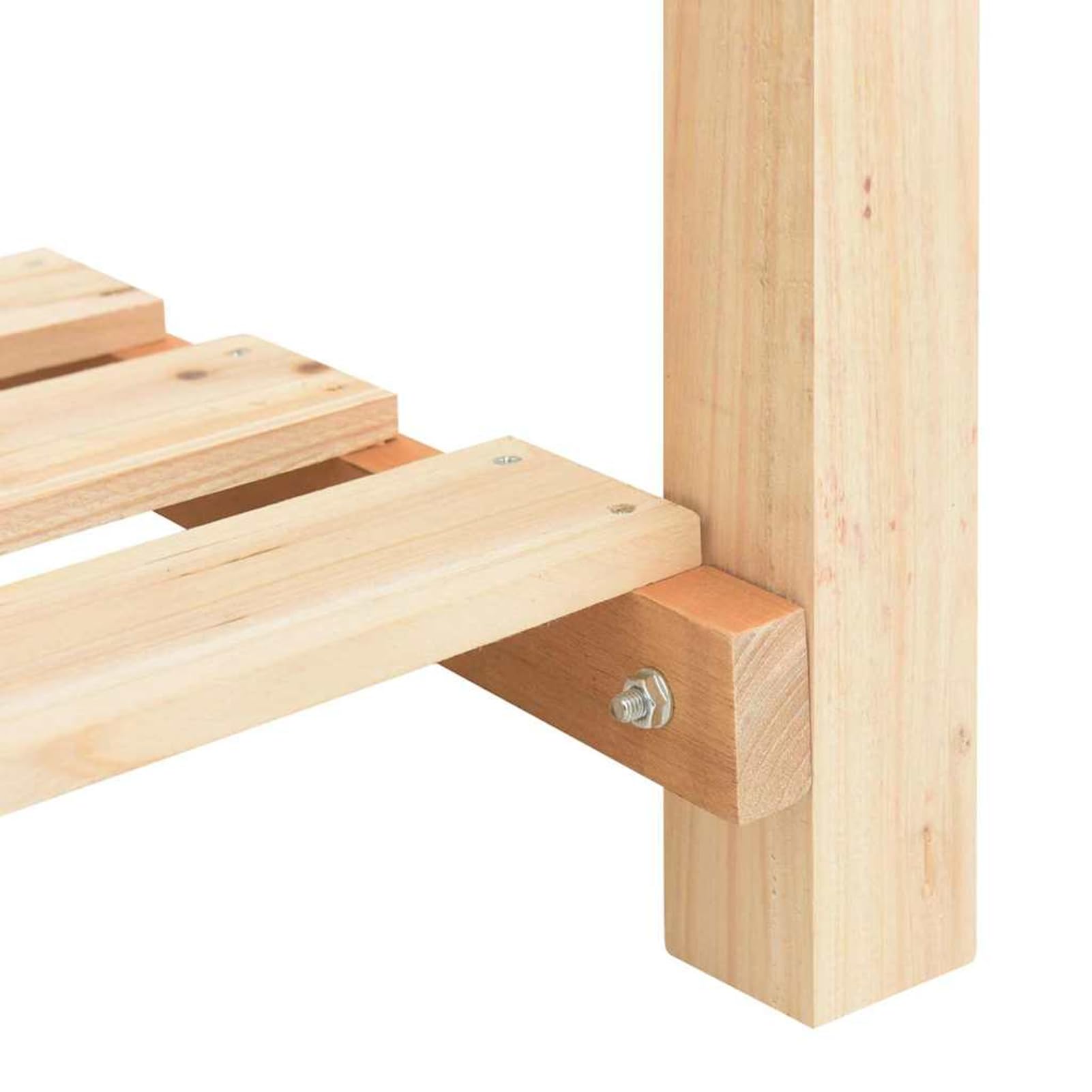 Fioriera da giardino con ripiano, in legno massiccio di abete rosso, 161,5 x 45 x 76,5 cm, 1 pezzo, per terrazze e giardini, amanti delle piante