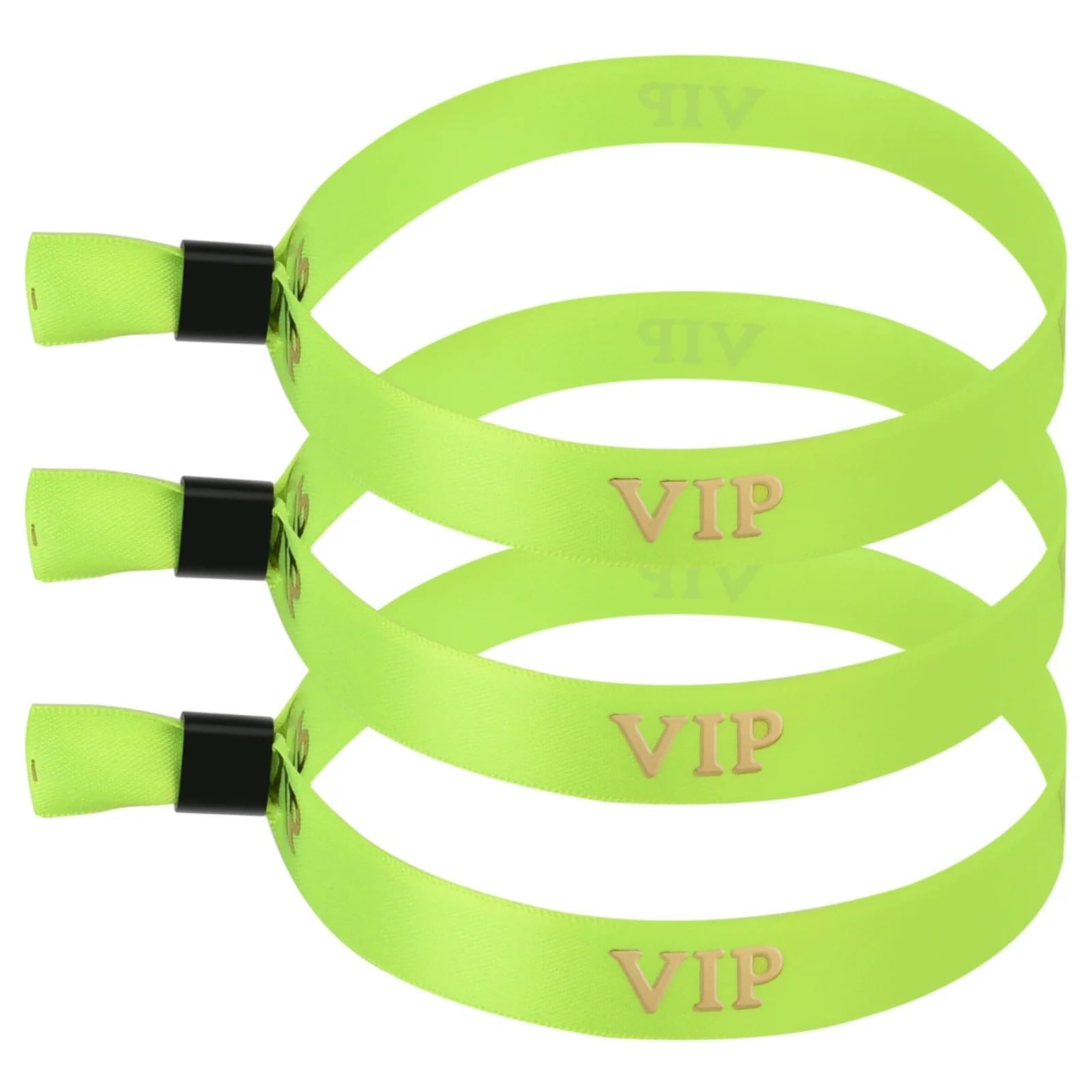 Lot de 50/100 bracelets en tissu VIP - Pour mariage, fête, concert, exposition, festival (vert, 50 pièces)