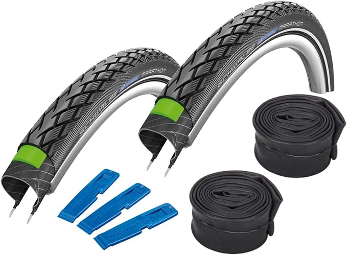 Schwalbe Fahrradreifen Set Marathon GreenGuard, 28 Zoll, 2 Stück inkl ...
