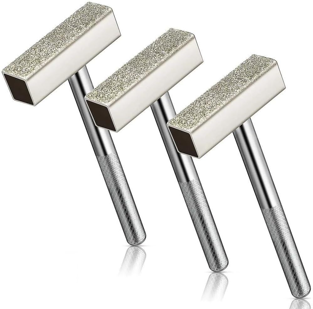 3 Pack Grinding Wheel Dresser Tool with Emery, Handheld Bench Grinder Dressing Cleaning Deburring and Trueing Abrasive Wheels, Silver