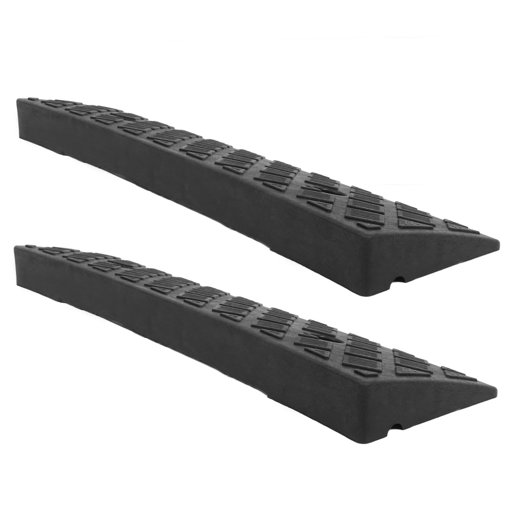 PRETYZOOM 2pcs Driveway Ramps Durable Plastic Car Wheelchair Loading Ramps for Easy Access Over Steps and Curbs Nonslip Surface for Safety for Garages and Loading Docks