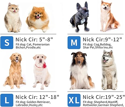 Miniatura 5 de Collar inflable protector para perros y gatos, cono de mascota de recuperación suave, collar electrónico no impide la visión, azul, L