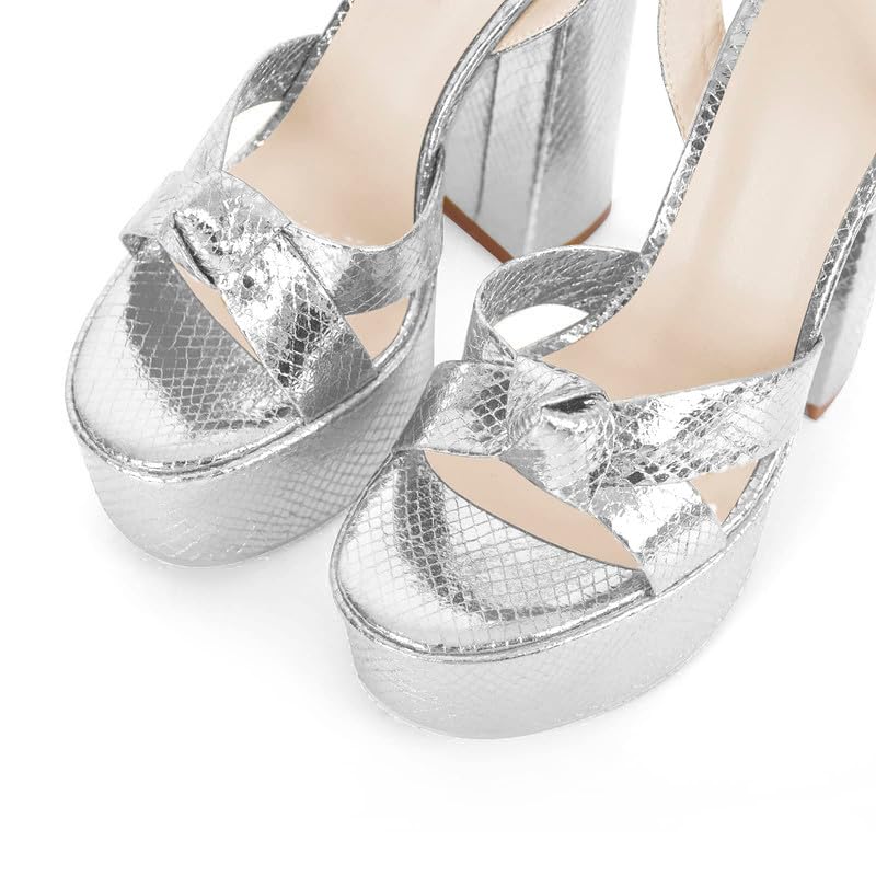 Image of Onlymaker Platform Heels for Women Ankle Strap Chunky High Heel Sandals