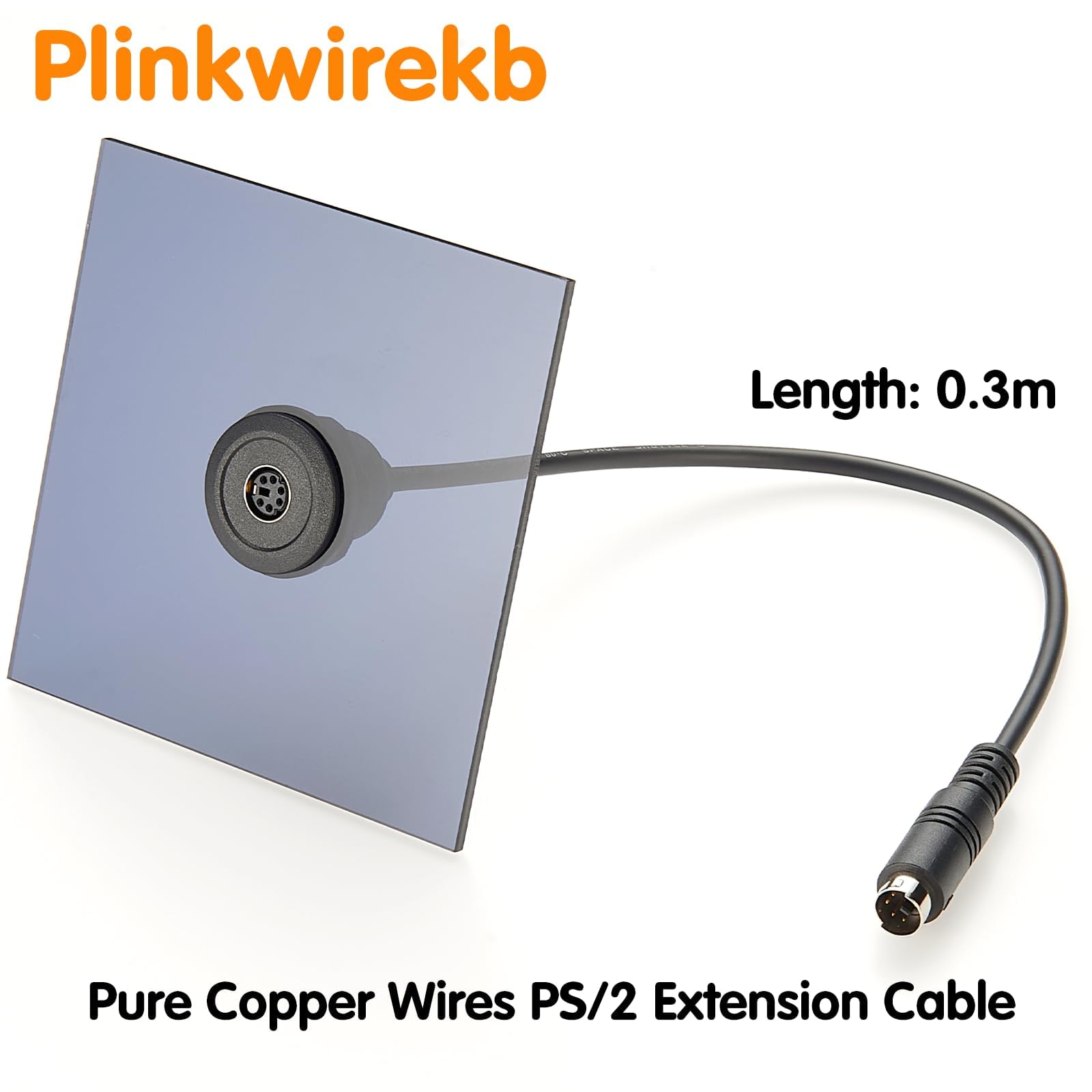 Mini DIN 6Pin Verlängerungskabel zur Schalttafelmontage, PS2 Maus Kabel, Stecker auf Buchse, 5er Pack, 30cm