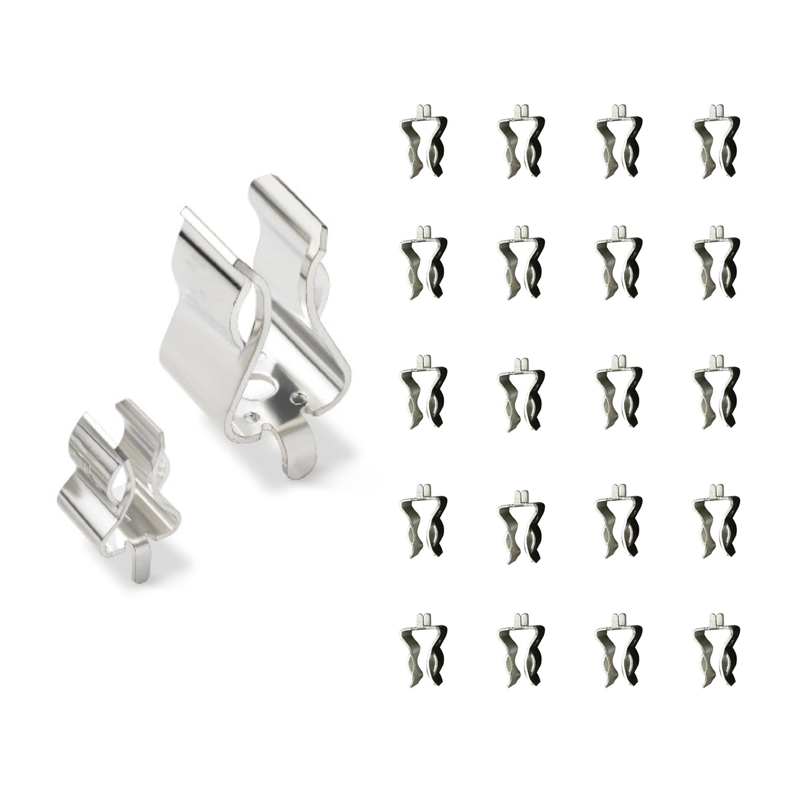 HIITIO 20Pcs Fuse Clips - Secure Clamp for Glass/Ceramic Tube Fuses, with Mounting Holes, 10.3MM Fuse, Rating for Current 80A, for Automotive,