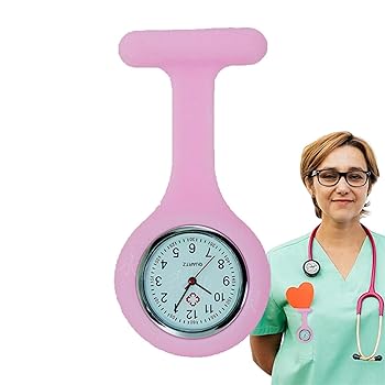 Orologio Da Infermiere In Silicone Con Spilla - 3 Pezzi, Lancette Luminose, Orologio Tascabile Con Clip - Foto 3