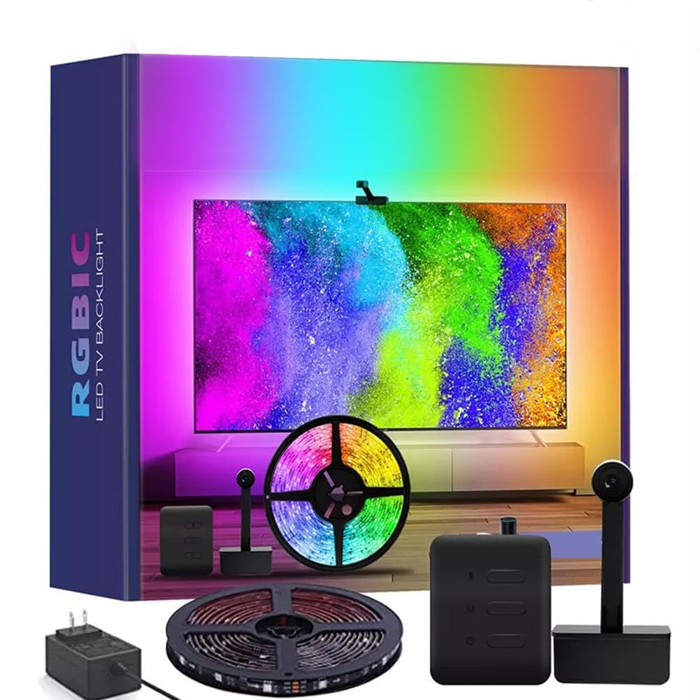 Striscia di Luci A LED Strisce LED Intelligenti Striscia Luminosa Dell'ambiente del Computer Sincronizzata con Lo Schermo del Suono E della Luce Adatto per TV da 55~65 Pollici
