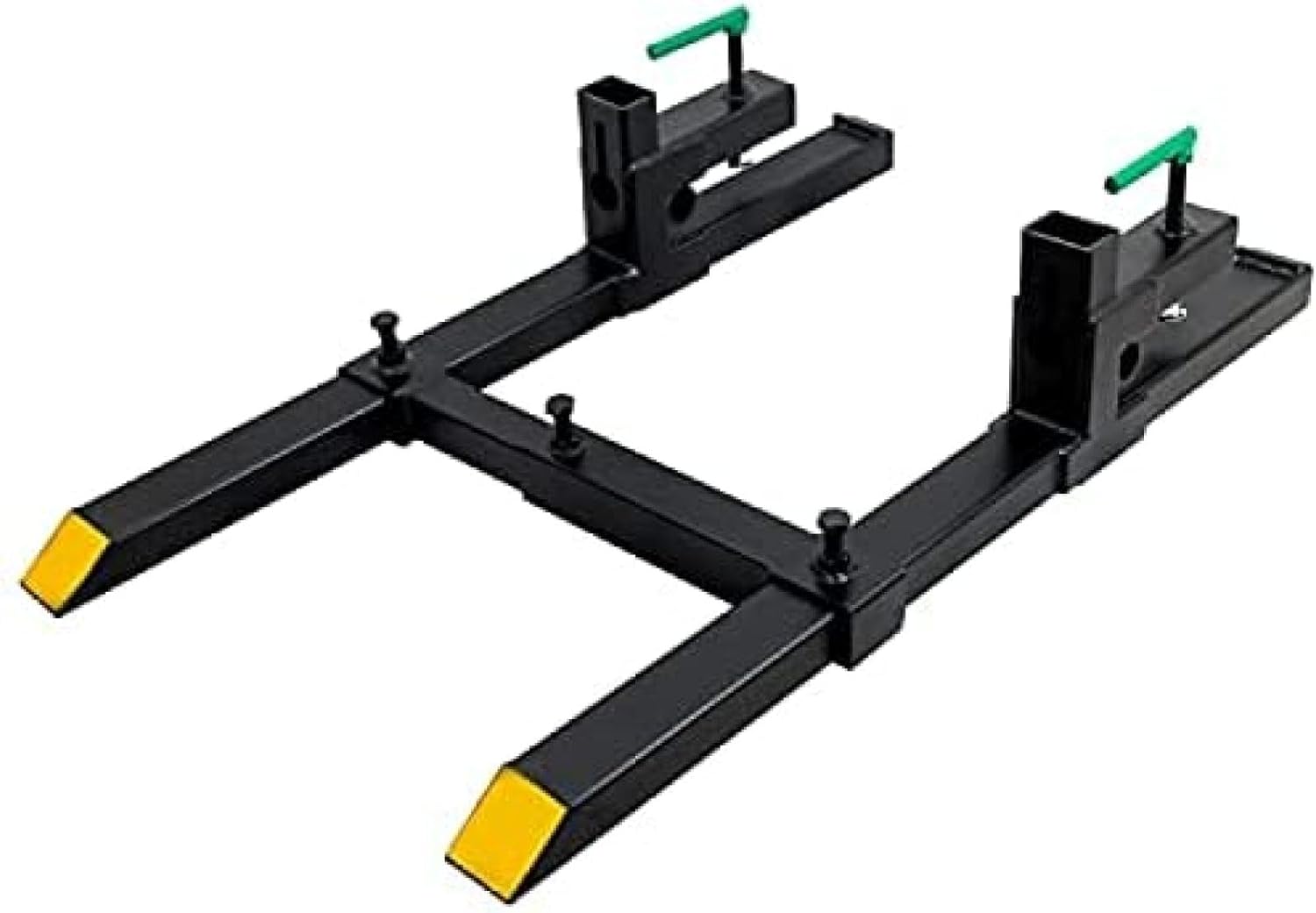 Clamp-On Forks To 48-60" Buckets, Heavy-Duty Fork Tines Clamp-On Pallet Forks, Fits For Tractor Loader Skid Steer, Double Nut Construction,60" 4000 LBS