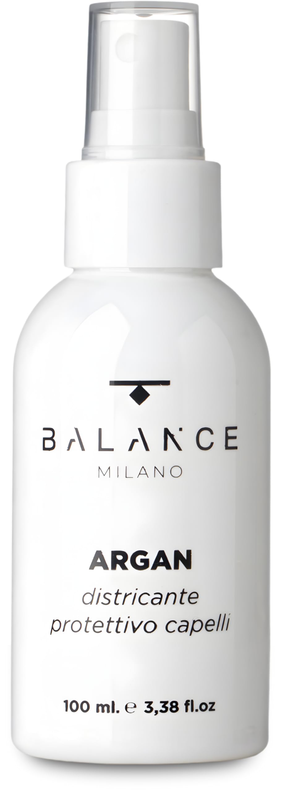BALANCE MILANO - Spray Districante Capelli Senza Risciacquo con Olio di Argan - 100ml - Made in Italy - Protegge da Raggi UV e Calore - Nutre e Idrata - Protezione Solare Capelli