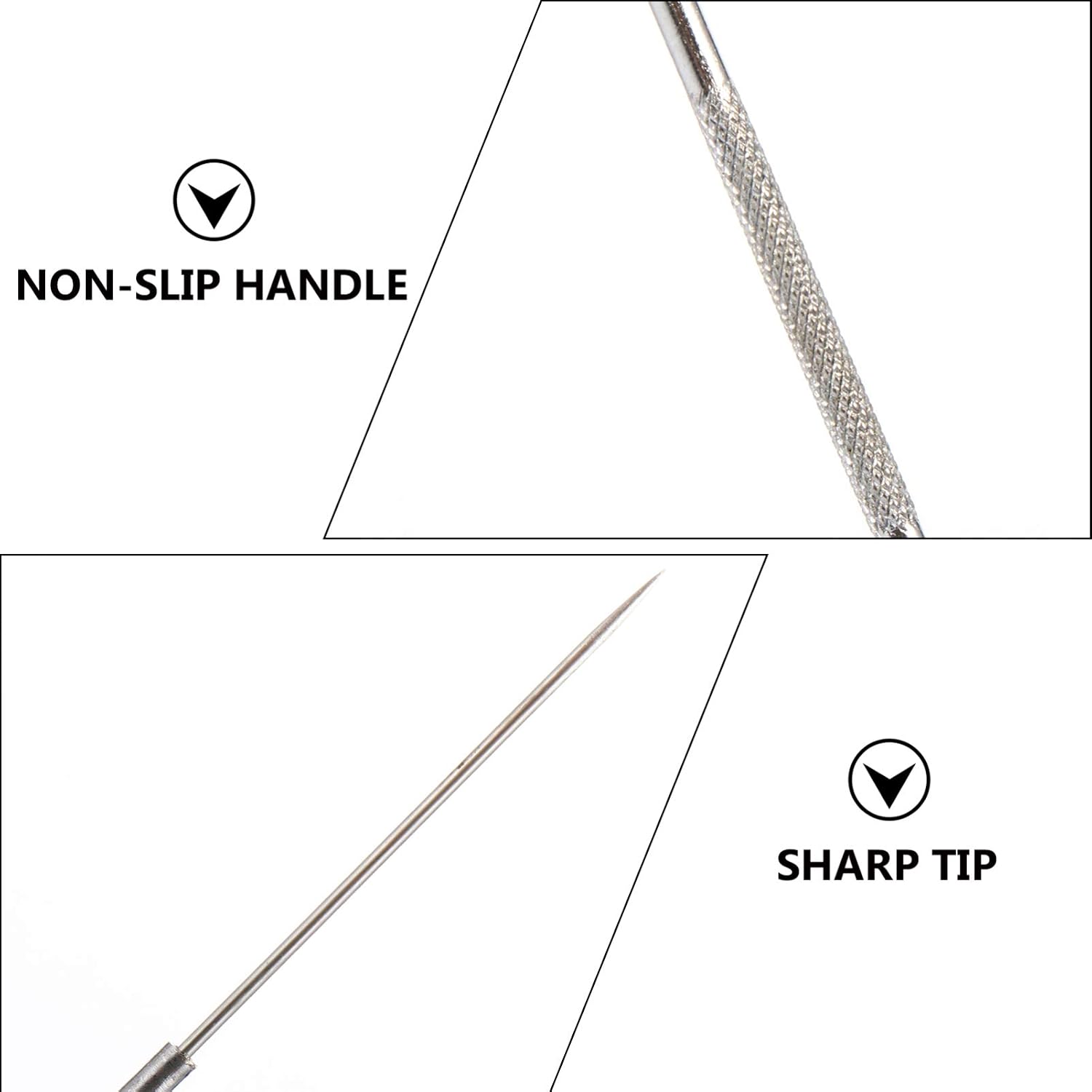 Condition photo showing New/Like New for baluue anatomical needle 5.31in probe dissection needle with knurled anti-slip handle for biology lab and student anatomy practice