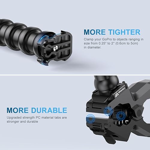 Miniatura 6 de Soporte de cuello de cisne para teléfono, soporte de clip para teléfono celular para mesa de escritorio compatible con iPhone 16 15 14 Pro Max Plus