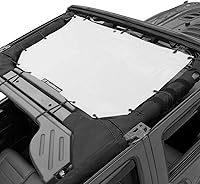 Vista 34 de Shadeidea JK Parasol Superior Compatible con Jeep Wrangler JKU Cobertura de Techo de Malla Suave (2007-2018) - Bloqueador UV de Ruido del Viento