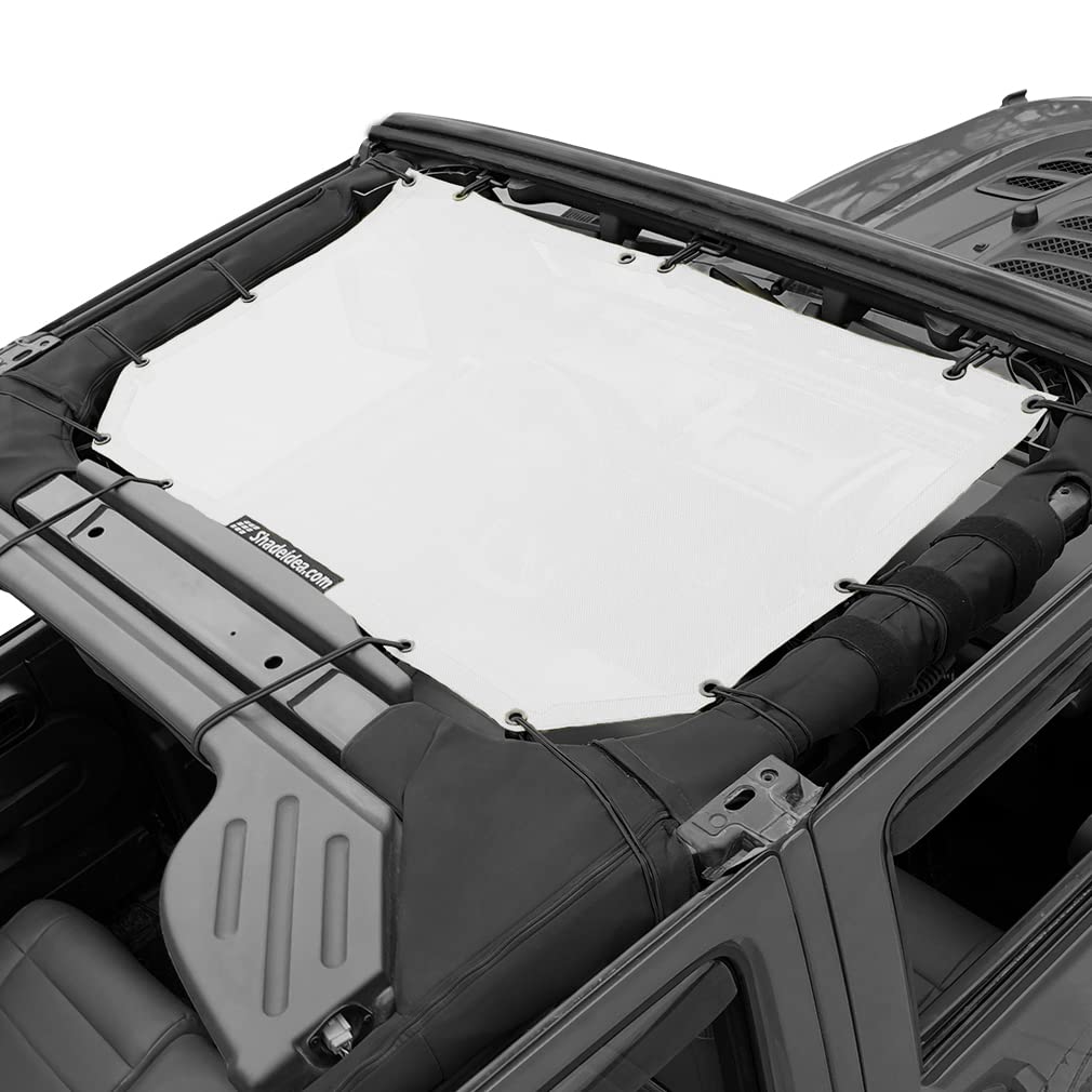 JK Sun Shade Top Compatible with Jeep Wrangler Sunshade Mesh Roof Front