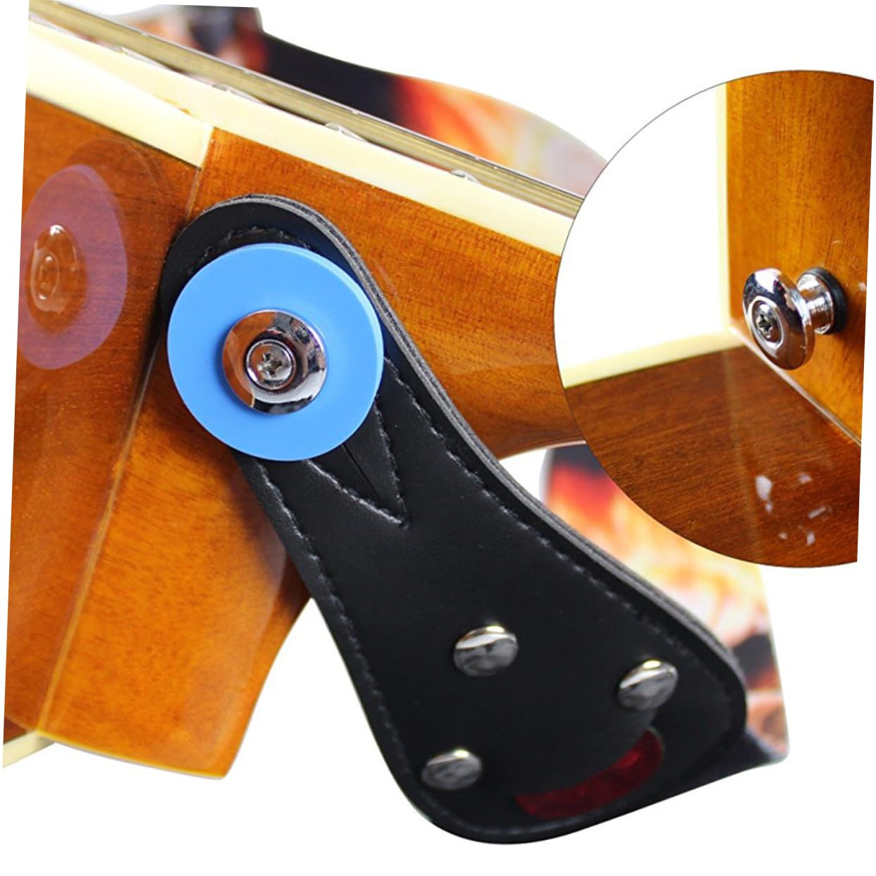ERINGOGO Guitar Strap Locks Anti-block Lock Button for Guitar Straps Easy Install