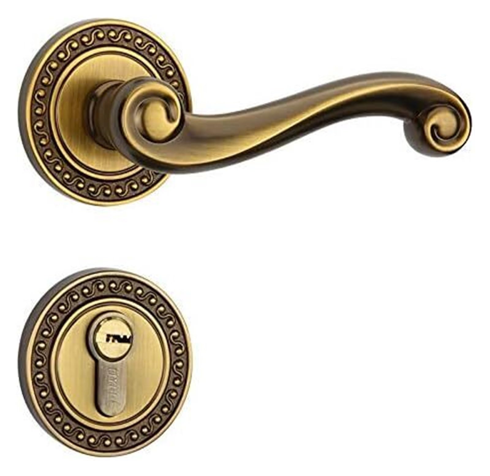 Serrure de poignée de porte coulissante en zinc bronze de haute qualité