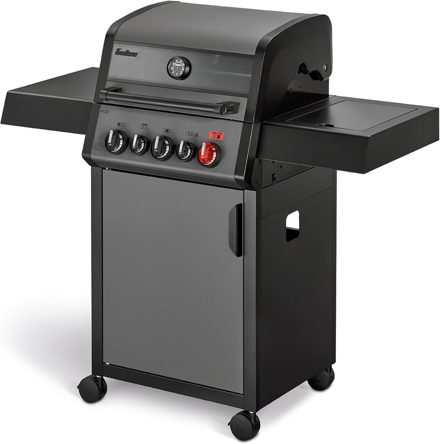 Enders Hyde 3 SIKR Turbo Barbecue a Gas 3 Bruciatori, Zona Turbo Infrarossi 800°C, Backburner Infrarossi, Fornello Laterale, Griglia 54x42 cm