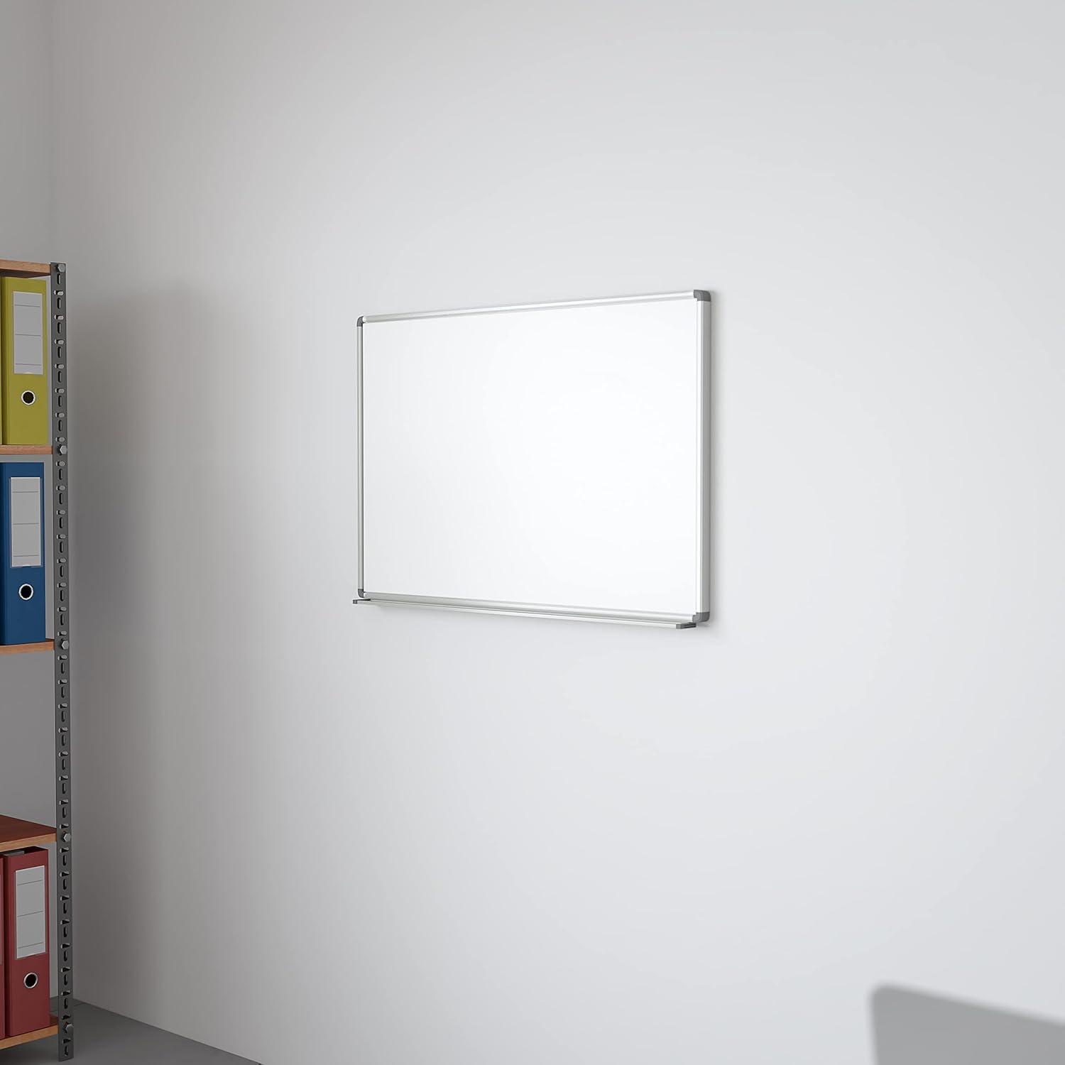 Flash Furniture Cardim 3' W x 2' H Magnetic Marker Board with Galvanized Steel Backing and Marker Tray