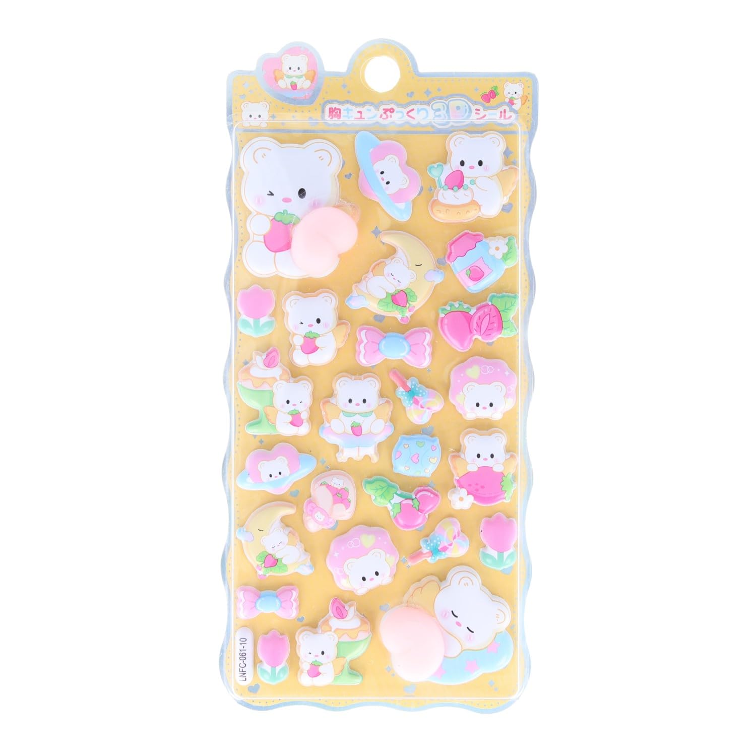 Amazon | 清原(KIYOHARA) 胸キュン ぷっくり3Dシール (くま/ウサギ