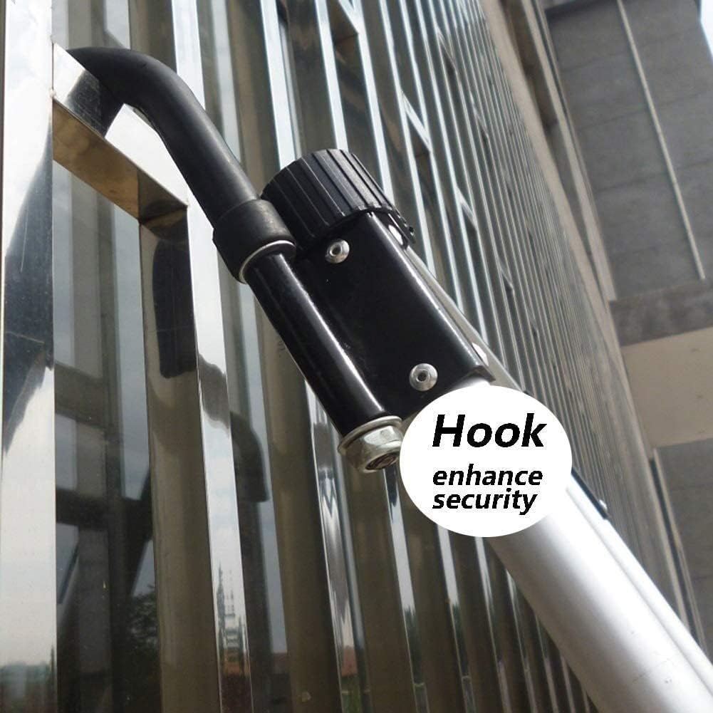 Heavy Duty Telescoping Ladder,with Hook Ladders Max Load 150Kg Multi-Purpose Ladder Extension Portable Telescopic Ladder Stepladder