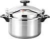 Aluminium Pressure Cooker with Safety Valve Large Capacity Induction Cookware Canning Pot with Anti-Scald Handles Canning Pot Easy Open (3L)