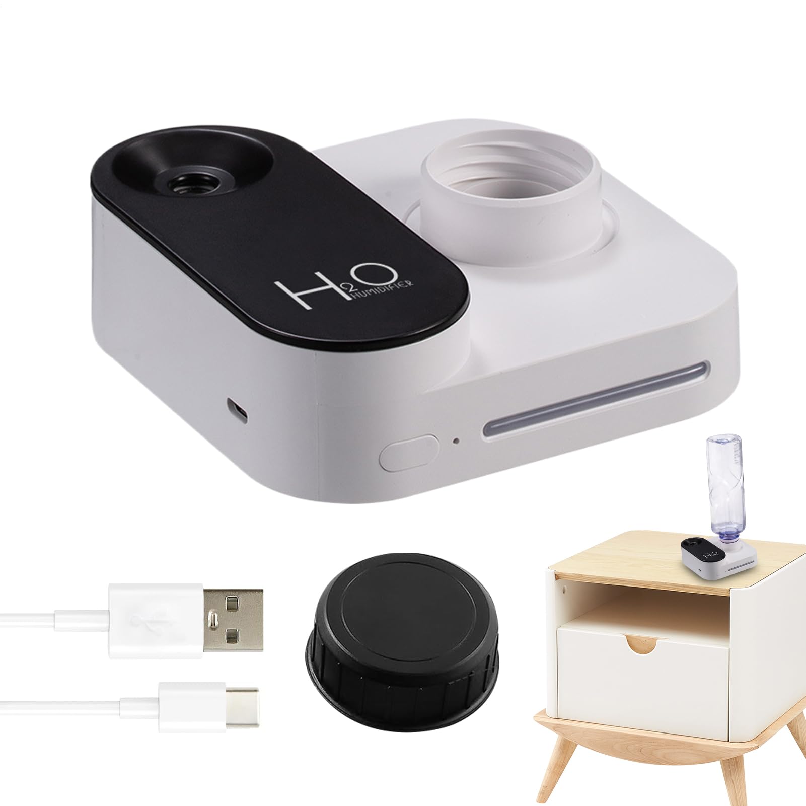 Générateur d'humidité compact pour maison et bureau USB sans fuite