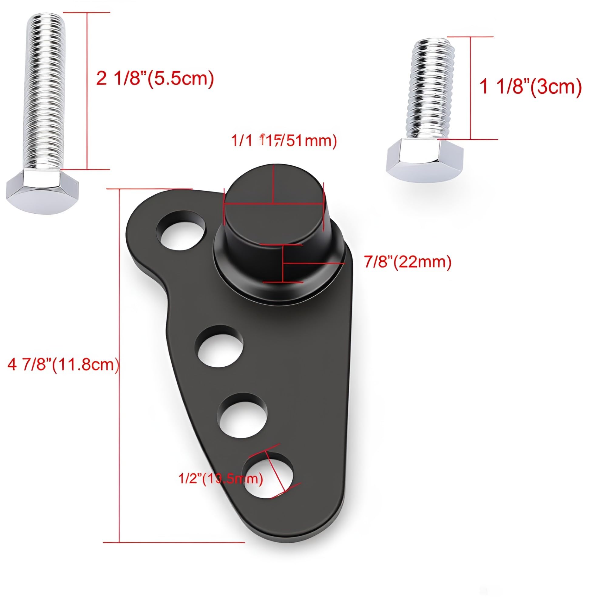 Kit di abbassamento posteriore regolabile da 2,5 a 5,1 cm, adatto per Harley Davidson Touring Street Glide, Ultra Glide, Electra Glide, Road Glide 2002-2016