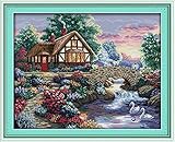 【Motif pré-imprimé HD précis et couleurs DMC】 Les blocs de couleur sur le motif imprim é ne sont pas la couleur originale du fil dentaire. Les symboles sur le tissu ont des numéros correspondants. Il suffit de lire les symboles, comme le 