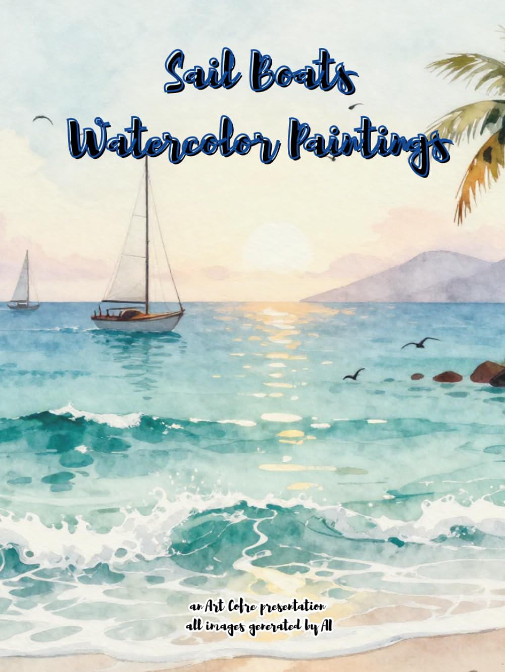 Sailboats Watercolor Paintings: Seascapes Art Book (Art Books for Art Students and Art Lovers)