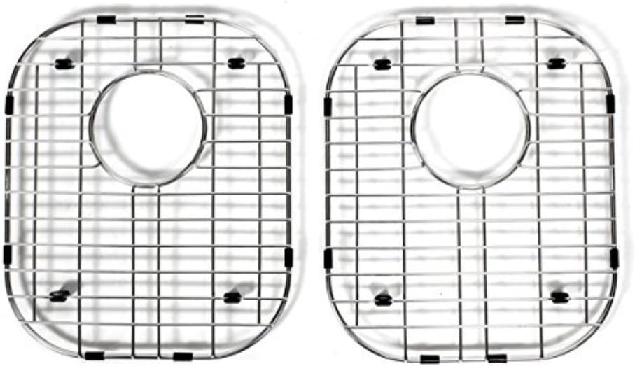 Starstar 50/50 Double Bowl Kitchen Sink Bottom Two Grids, Stainless Steel, 15.3" x 13"