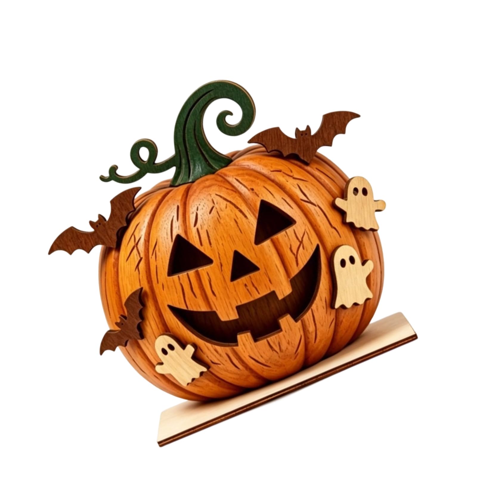 Halloween Table Decorations Pumpkin Witches Centerpieces Wooden Table Signs 2D Flat Standing Tabletop Decorations for Party Home Tiered Tray Decors for Holiday Party Wooden Tables Signs