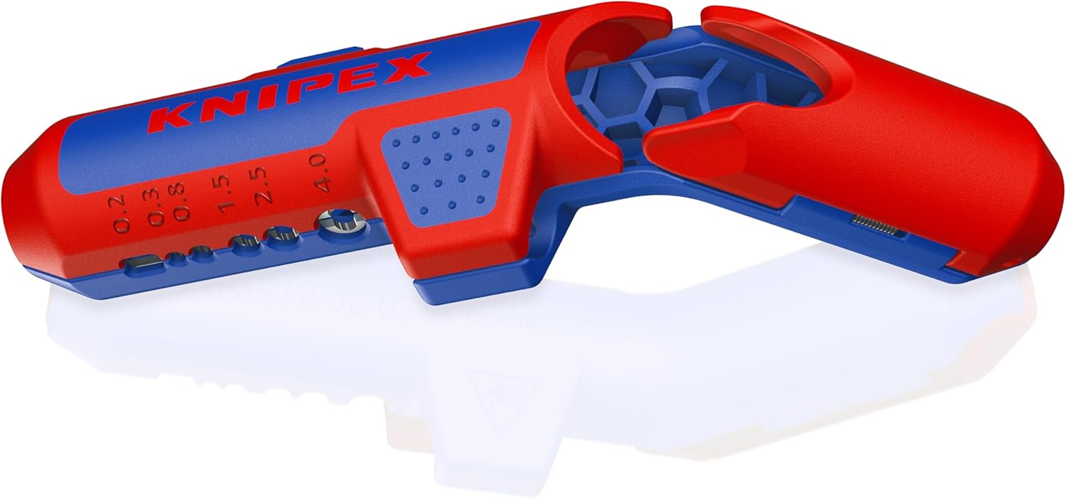 KNIPEX 16 95 03 SB ErgoStrip PV Stripping Tool Stripping Knife Suitable for Round Cables, S