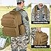 GOBUROS Tactical Pistol Backpack for 4 Handguns and 12 Mags, Gun Range Backpack with TSA Lock and Padded Shoulder Straps, Khaki