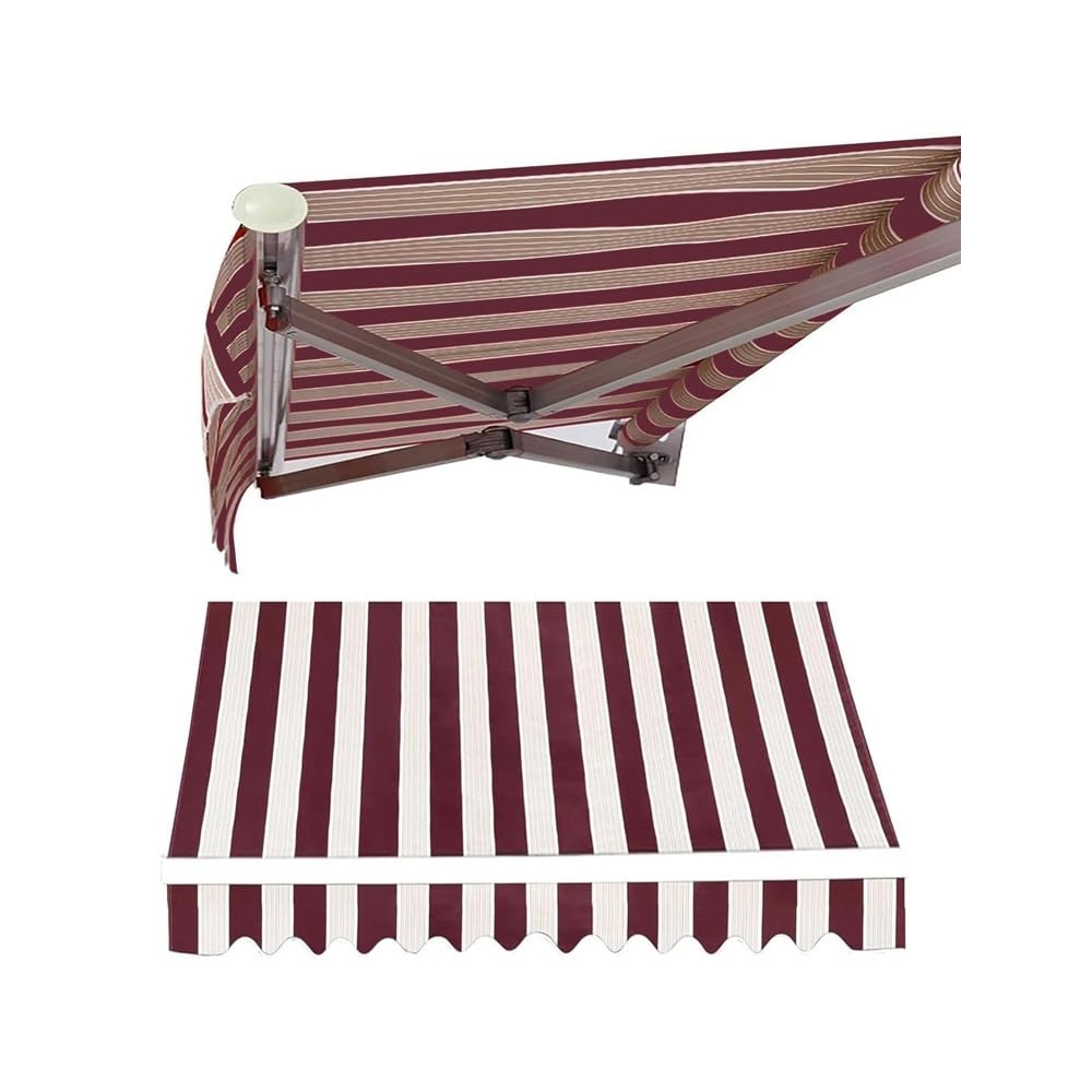 Tettuccio retrattile in tessuto di ricambio per porte e finestre, impermeabile, 4 x 1,5 m, copertura superiore per riparo dal sole (curry) – e facile da installare