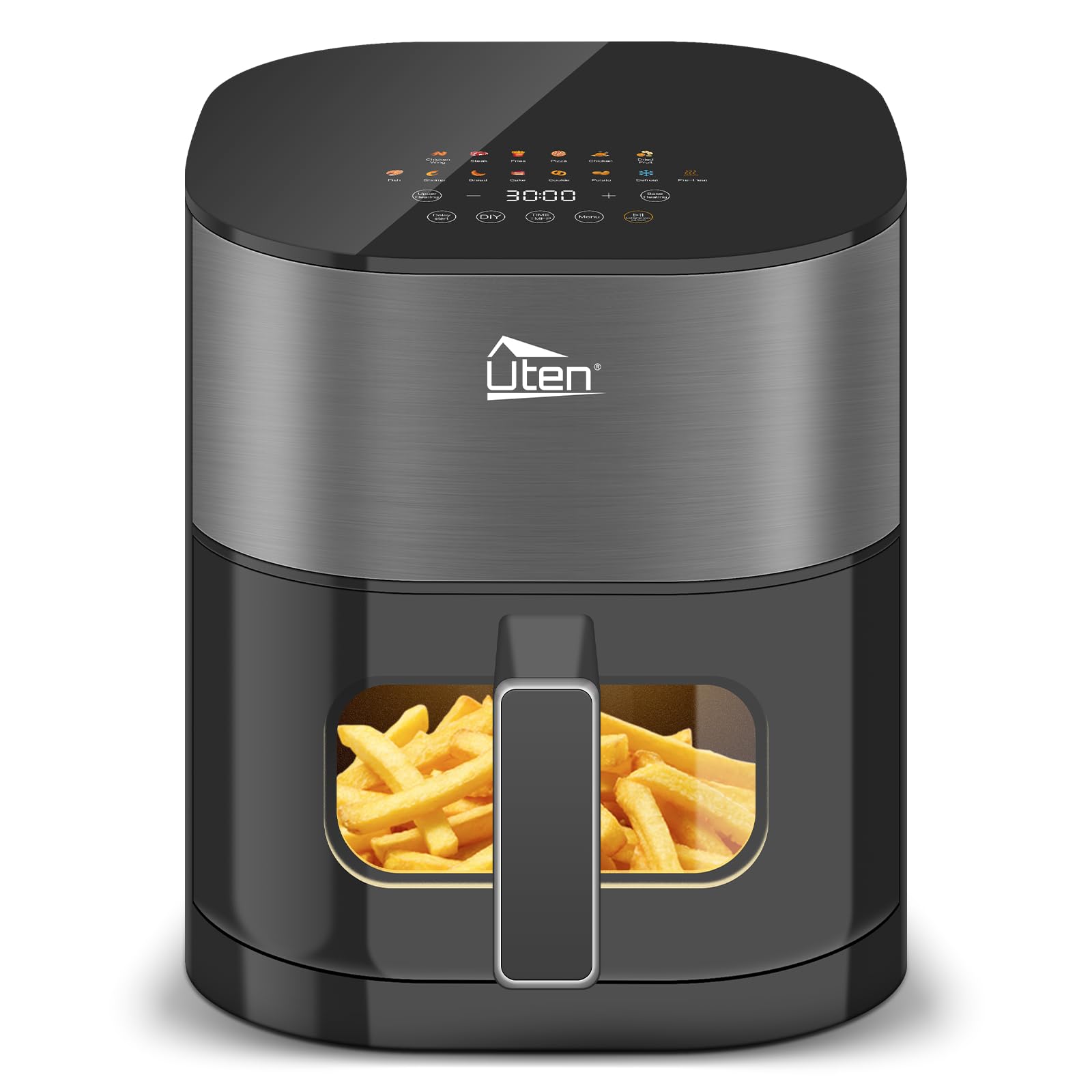 Friteuse sans huile 5,5 L Uten TurboBlaze avec double résistance et 14 programmes