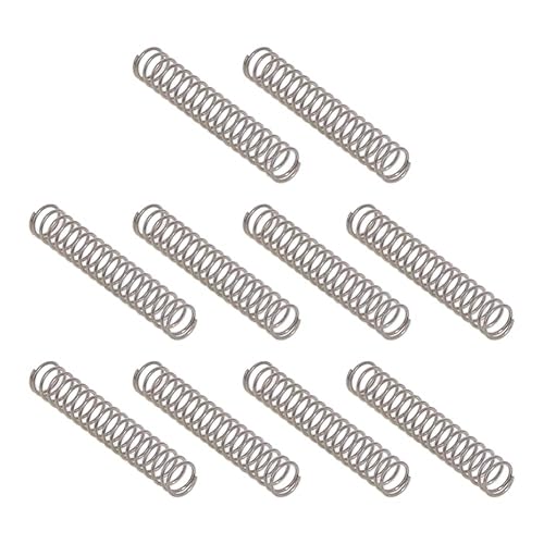 Miniatura 33 de MroMax 20Pcs Compressed Spring, 0.04" Wire Dia, 0.31" OD, 1.57" Free Length, Gray Black Spring Steel Extended Coil Compression Spring