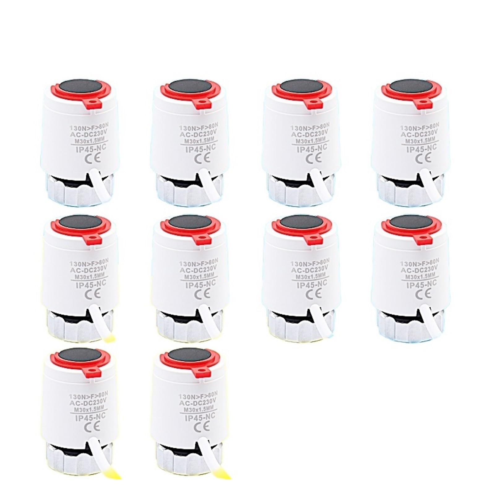 HWEIH Riscaldamento 230 V Normalmente Chiuso Tipo M30 * 1,5 mm Attuatore elettrico for riscaldamento a pavimento Radiatore a temperatura costante - Valvole(5 Piece)