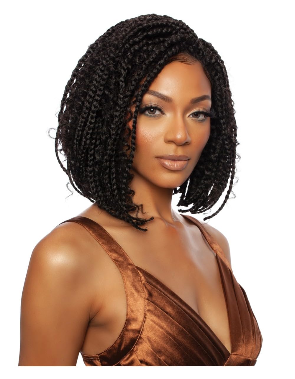 Mane Concept Red Carpet Synthetic HD Lace Wig - RCHB206 4X4 FREE PART BOHO BOX BRAID 12" (613)