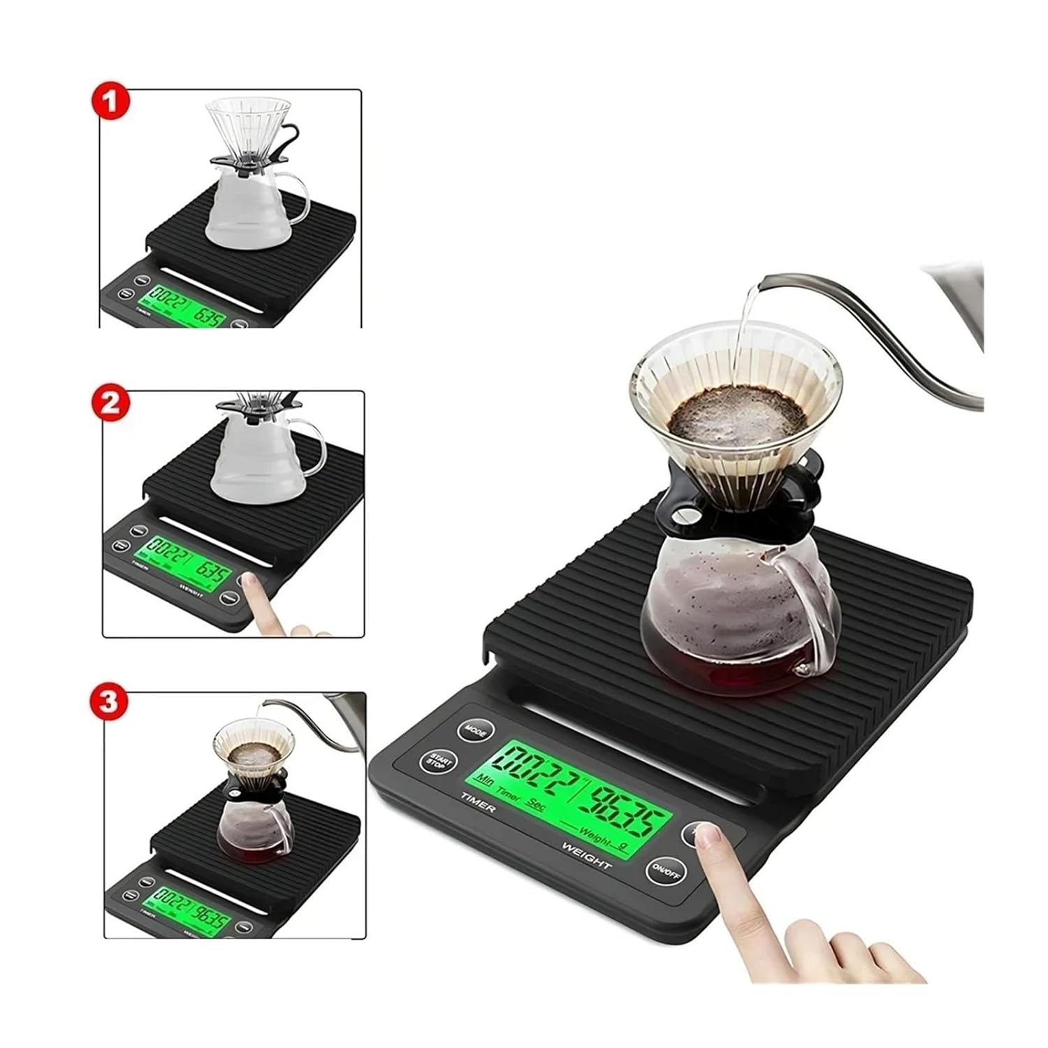 Coffee Scale - Multifunctional Weighing Scale for Pour Over, Drip