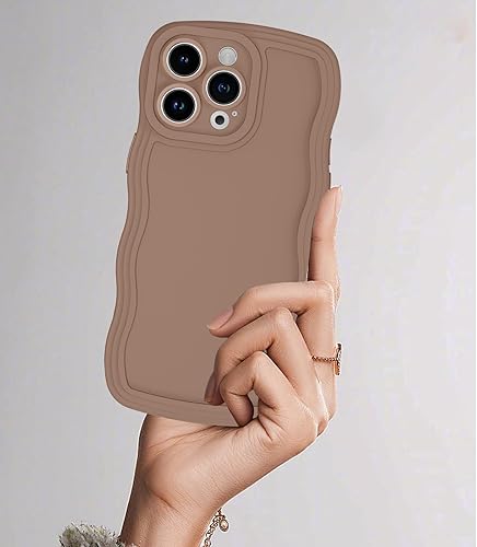 Miniatura 8 de GUAGUA Funda para iPhone 13 Pro de 6.1 pulgadas, funda ondulada para iPhone 13 Pro, bonito diseño de forma de onda rizada, TPU híbrido suave, a