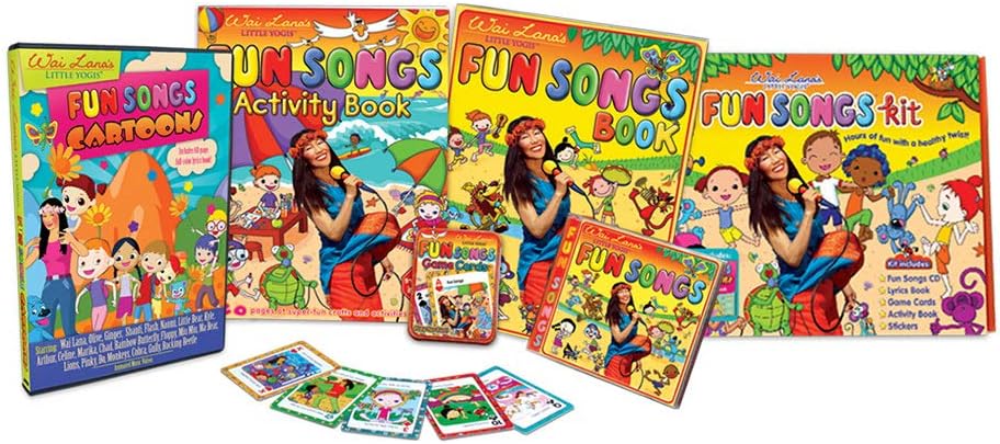 Wai Lana Little Yogis: Fun Songs Kit – Award Winning Yoga Activities Set for Kids of 3 Years and Above
