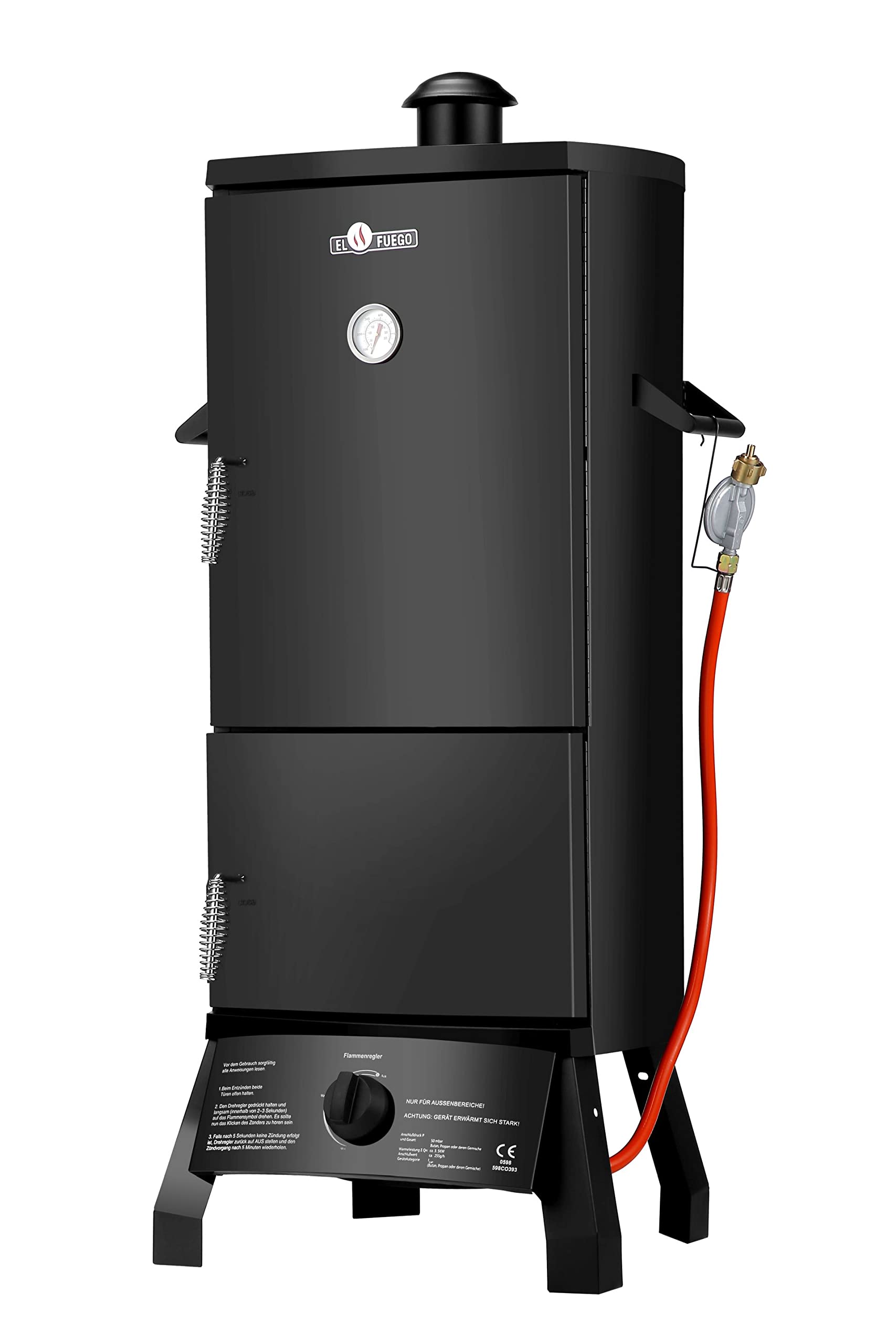Gasgrill "PORTLAND" von El Fuego® | inkl. Gasschlauch und Druckminderer | inkl. Wasserschale & Smokebox | Räuchergrill | Smoker | AY 317
