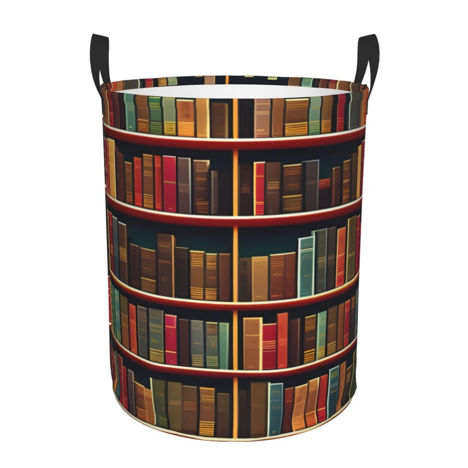 Panier à linge imprimé bibliothèque pour chambre