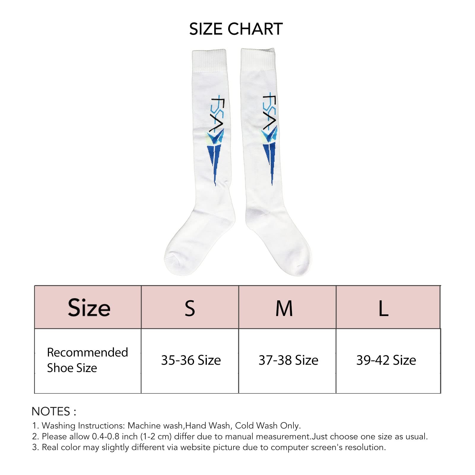 Tnfeeon Chaussettes d'escrime pour Adultes, Bas d'escrime de Protection Absorbant la Transpiration à Motif Bleu épaissi pour l'entraînement des Femmes