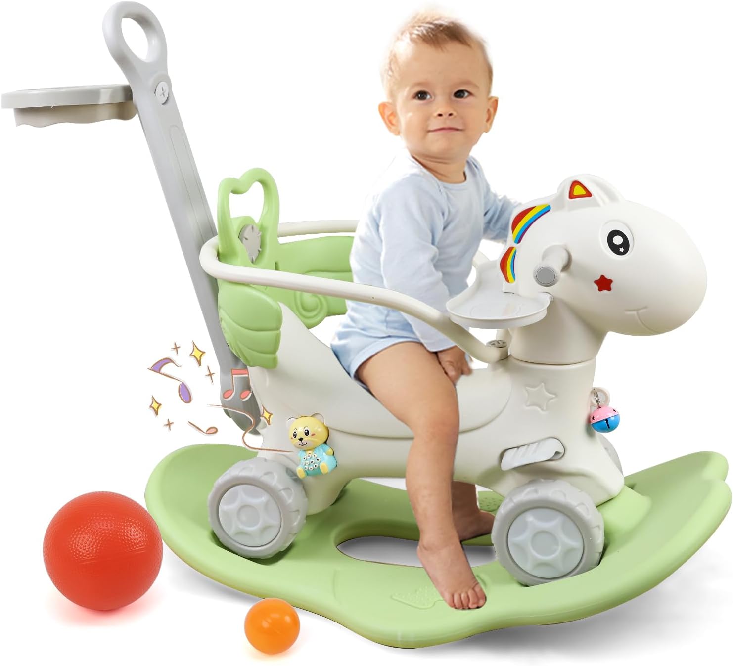 Ancaixin 4 in 1 Rocking Horse Ages 1-3, Baby...
