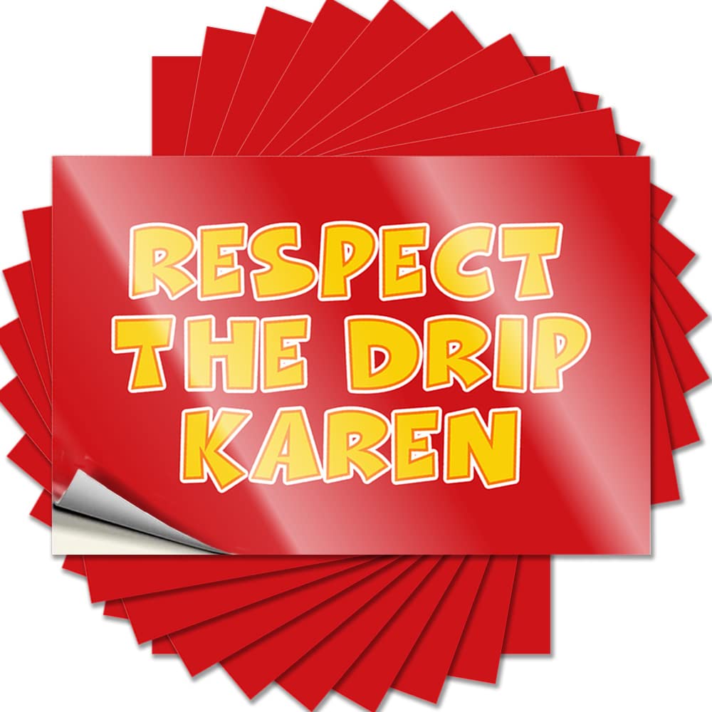 Respect The Drip Karen Tattoos Fall Decor Outdoor | Fluffy Hard Removable Decal Pack(6X9CM)